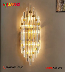 K9 Crystal Wall Lamp (Antique Brass)Pre- Order Min. 6 Pieces(For Booking & Update Price Call : 01705210280 /  Delivery Time 25-45 Days) CW-302