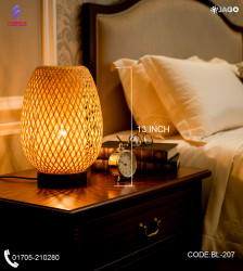 Handmade Bamboo Bed Lamp | Premium Handcrafted Bamboo Table Lamp for Bedroom & Home Décor| BL--207