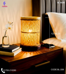 Handmade Bamboo Bed Lamp | Premium Handcrafted Bamboo Table Lamp for Bedroom & Home Décor| BL--208