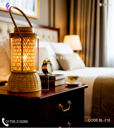 Handmade Bamboo Bed Lamp | Premium Handcrafted Bamboo Table Lamp for Bedroom & Home Décor| BL--210